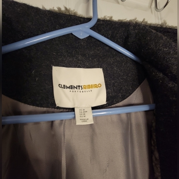 Clements Ribeiro Teddy Knit Wool Blend Grey and Black Jacket - Picture 5 of 16